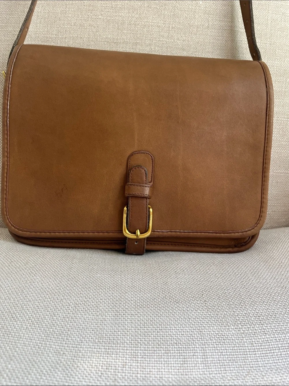Coach Vintage Saddle Pouch Large Brown NYC Rare